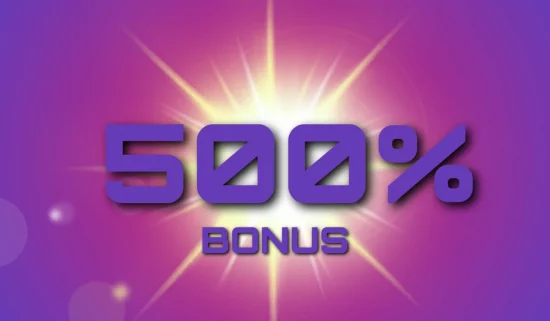 500% bonus od depozytu
